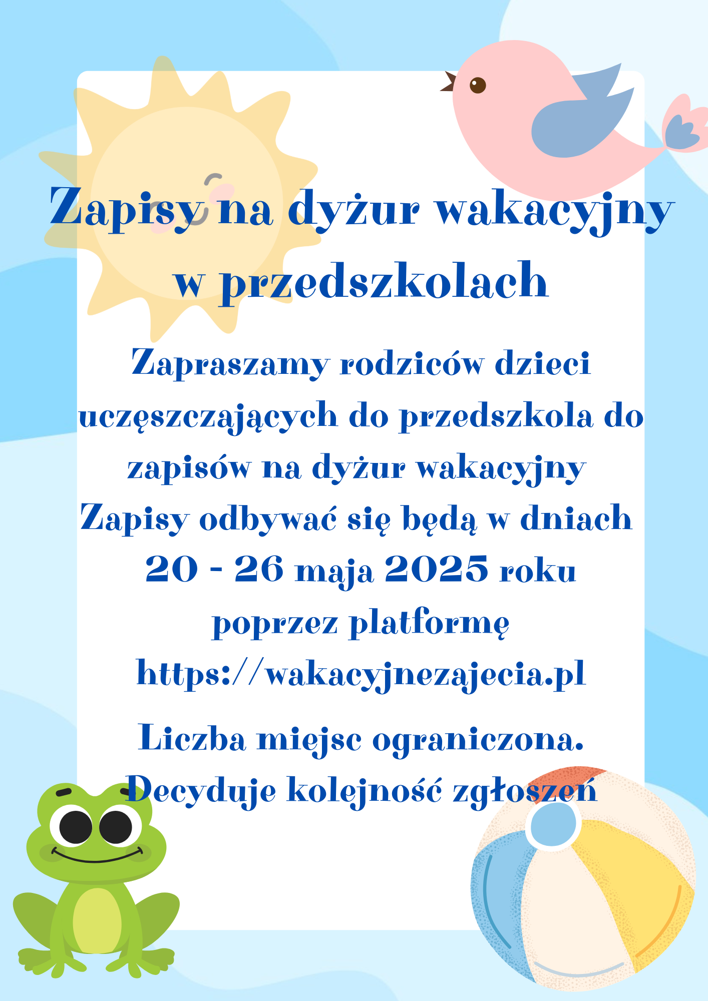 Zapisy na dyżur wakacyjny